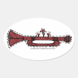 Pegatina Ovalada Ornamentos de época