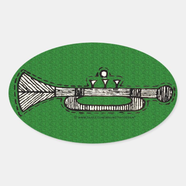 Pegatina Ovalada Ornamentos de época (Anverso)