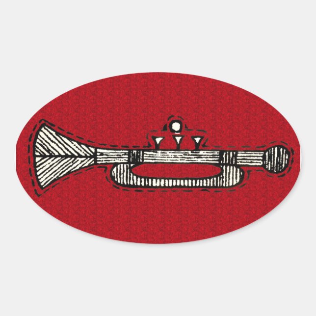 Pegatina Ovalada Ornamentos de época (Anverso)