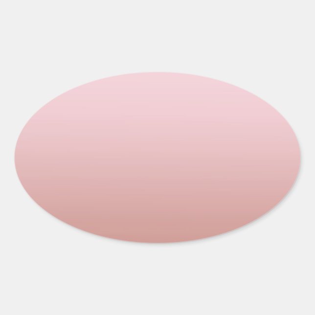 Pegatina Ovalada Oro Rosa Plantilla en Blanco Agregue su Texto Eleg (Anverso)