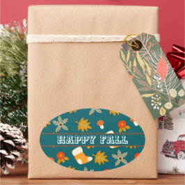 Pegatina Ovalada Otoño