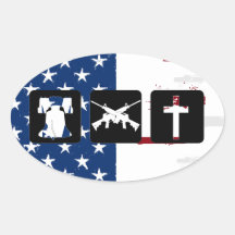 Oval religioso de armas de libertad
