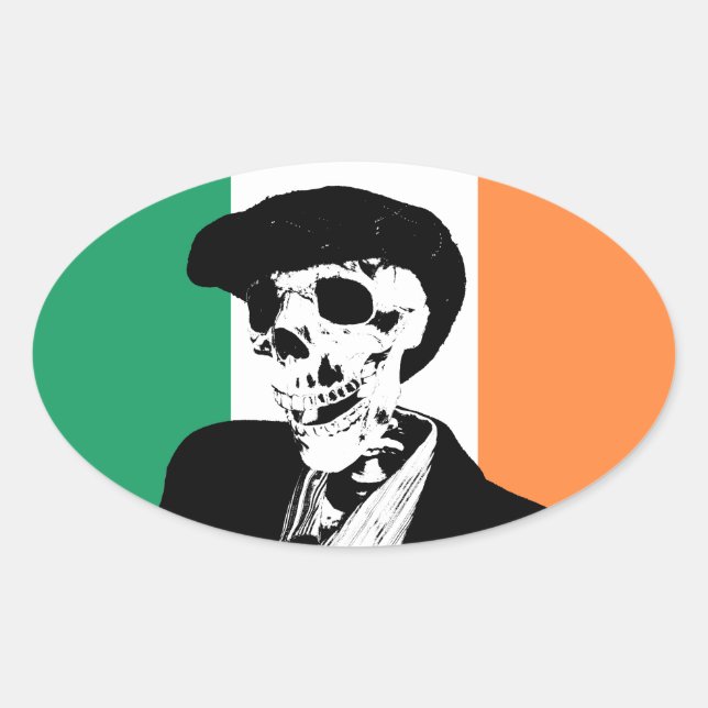 Pegatina Ovalada Ovalado de ventana pequeña de plastic Paddy Pogue (Anverso)