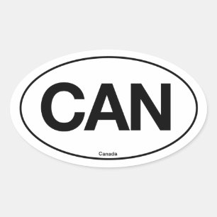 Pegatina Ovalada Óvalo de Canadá