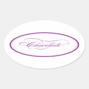 Pegatina Ovalada Óvalo de chocolate_personalizado