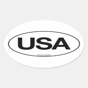 Pegatina Ovalada Óvalo de Estados Unidos
