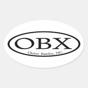 Pegatina Ovalada Óvalo de los bancos exteriores OBX