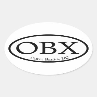 Pegatina Ovalada Óvalo de los bancos exteriores OBX