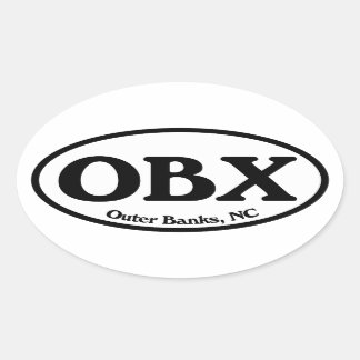 Pegatina Ovalada Óvalo de los bancos exteriores OBX