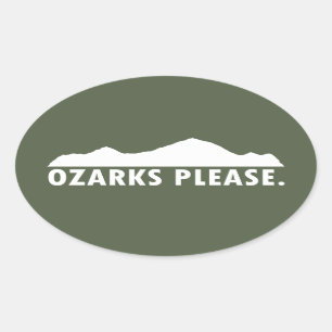 Pegatina Ovalada Ozarks por favor