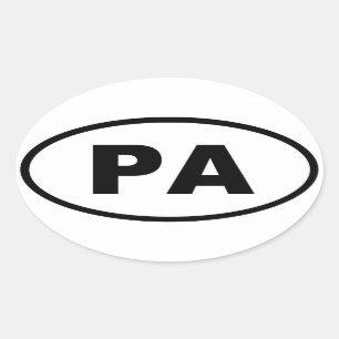 Pegatina Ovalada PA Pennsylvania