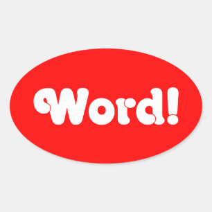 Pegatina Ovalada ¡Palabra!