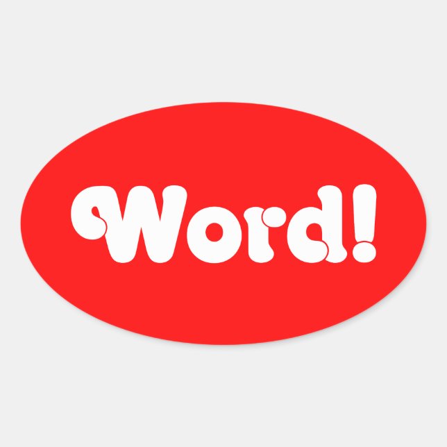 Pegatina Ovalada ¡Palabra! (Anverso)