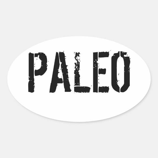 Pegatina Ovalada Paleo Bumper Sticker (Anverso)