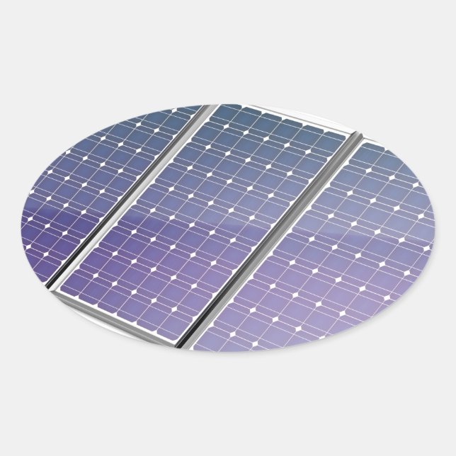 Pegatina Ovalada Paneles solares (Anverso)