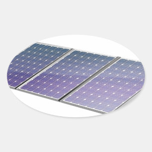 Pegatina Ovalada Paneles solares