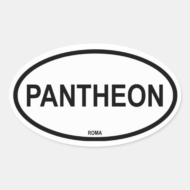 PEGATINA OVALADA PANTHEON (Anverso)