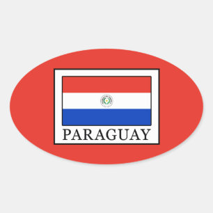 Pegatina Ovalada Paraguay