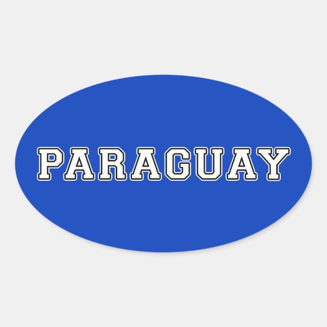 Pegatina Ovalada Paraguay (Anverso)