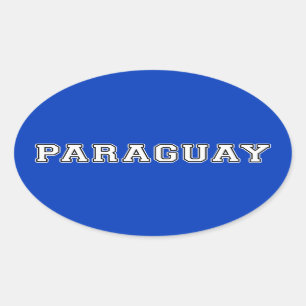 Pegatina Ovalada Paraguay