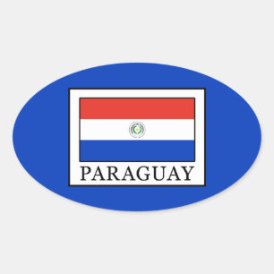 Pegatina Ovalada Paraguay