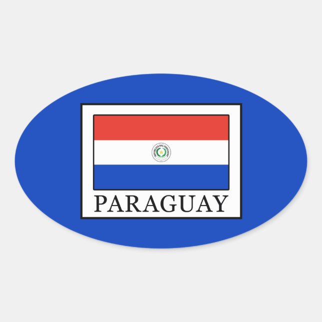 Pegatina Ovalada Paraguay (Anverso)
