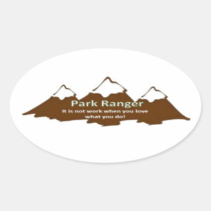 Pegatina Ovalada Park Ranger