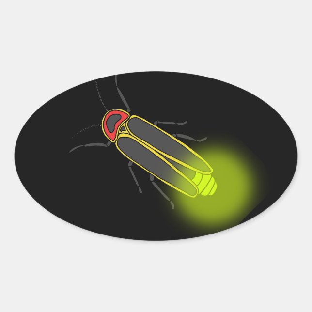 Pegatina Ovalada paro relámpago iluminado (Anverso)