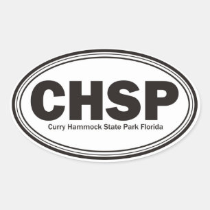 Pegatina Ovalada Parque estatal Curry Hammock