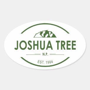 Pegatina Ovalada Parque nacional Árbol de Joshua