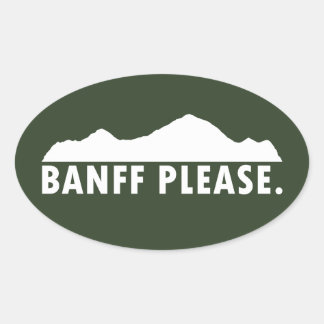 Pegatina Ovalada Parque nacional Banff