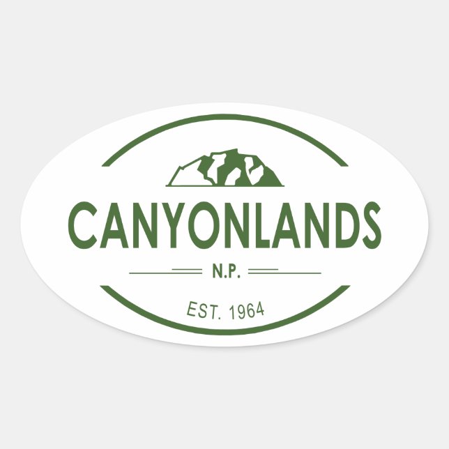 Pegatina Ovalada Parque nacional Canyonlands (Anverso)