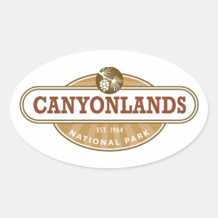 Pegatina Ovalada Parque nacional Canyonlands