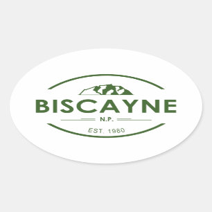 Pegatina Ovalada Parque nacional de Biscayne