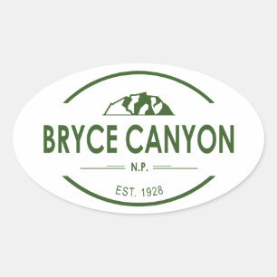Pegatina Ovalada Parque nacional del Cañón de Bryce