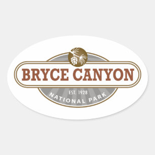 Pegatina Ovalada Parque nacional del Cañón de Bryce, Utah