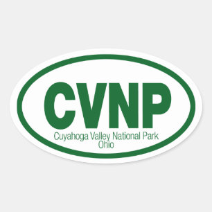 Pegatina Ovalada Parque nacional del Valle de Cuyahoga