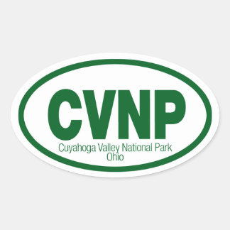 Pegatina Ovalada Parque nacional del Valle de Cuyahoga
