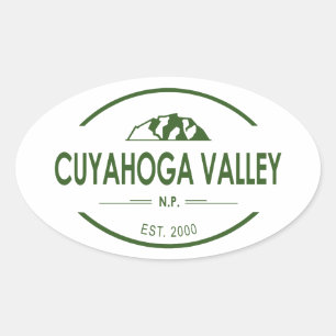 Pegatina Ovalada Parque nacional del Valle de Cuyahoga