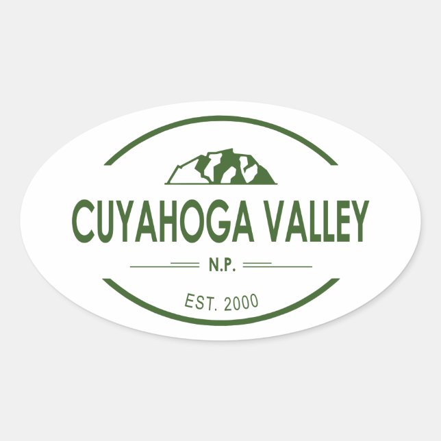 Pegatina Ovalada Parque nacional del Valle de Cuyahoga (Anverso)