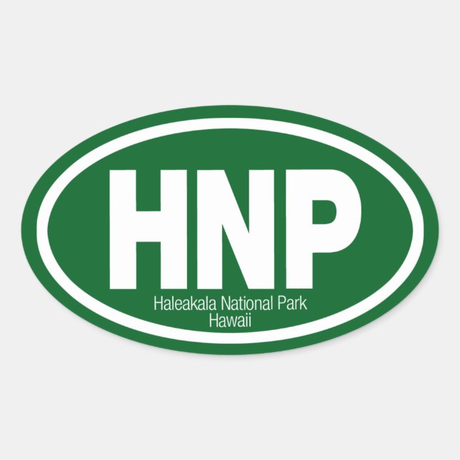 Pegatina Ovalada Parque nacional Haleakala (Anverso)