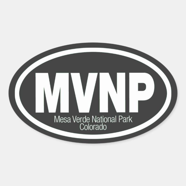 Pegatina Ovalada Parque nacional Mesa Verde (Anverso)