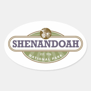 Pegatina Ovalada Parque nacional Shenandoah