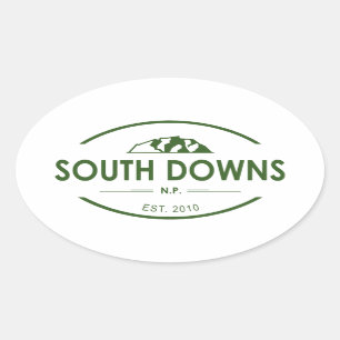 Pegatina Ovalada Parque nacional South Downs