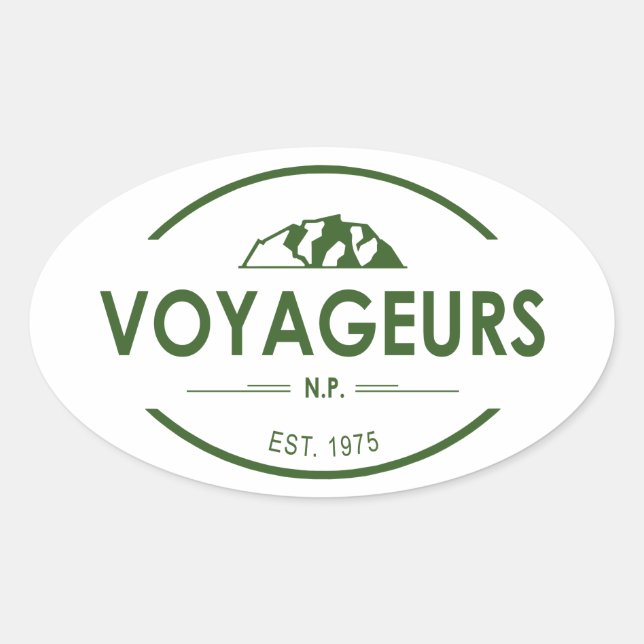 Pegatina Ovalada Parque nacional Voyageurs (Anverso)