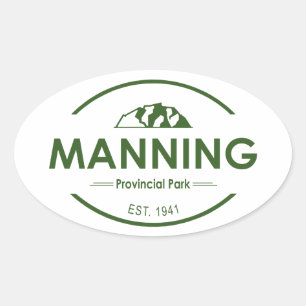 Pegatina Ovalada Parque provincial de Manning