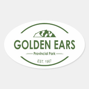 Pegatina Ovalada Parque Provincial Golden Ears Columbia Británica