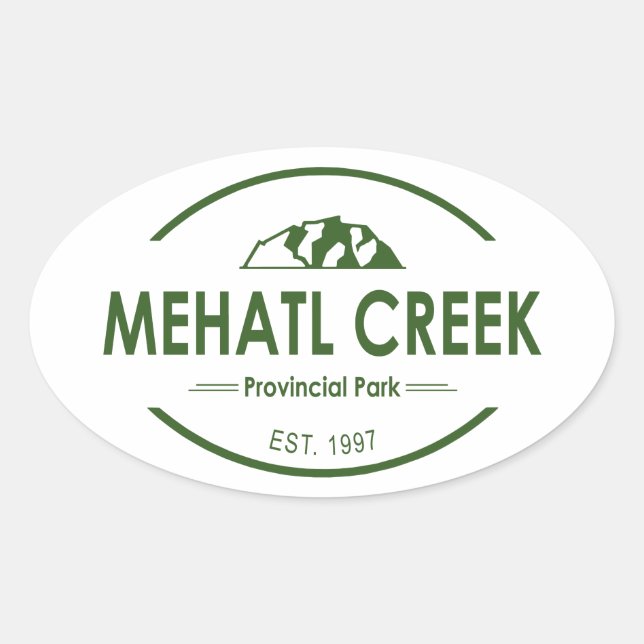 Pegatina Ovalada Parque provincial Mehatl Creek (Anverso)