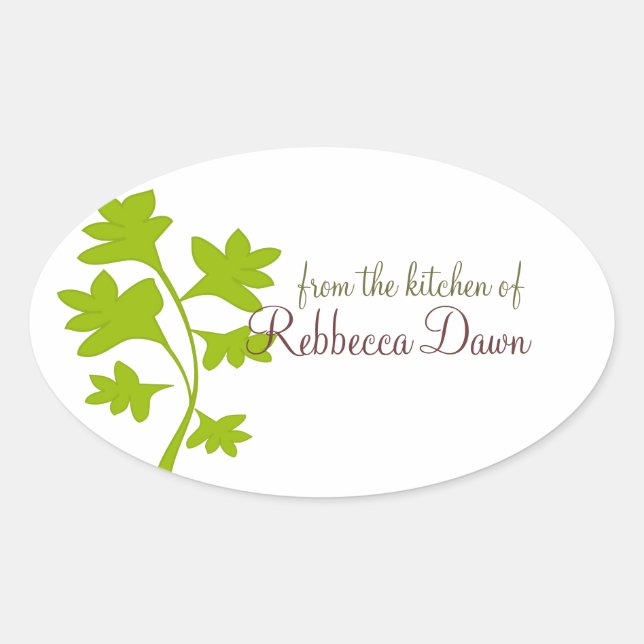 Pegatina Ovalada Parsley (Anverso)