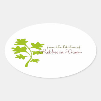 Pegatina Ovalada Parsley